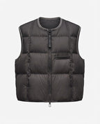 Women's nan lightweight padded quilted vest with adjustable hem, two-way zipper and decorative chest pocket