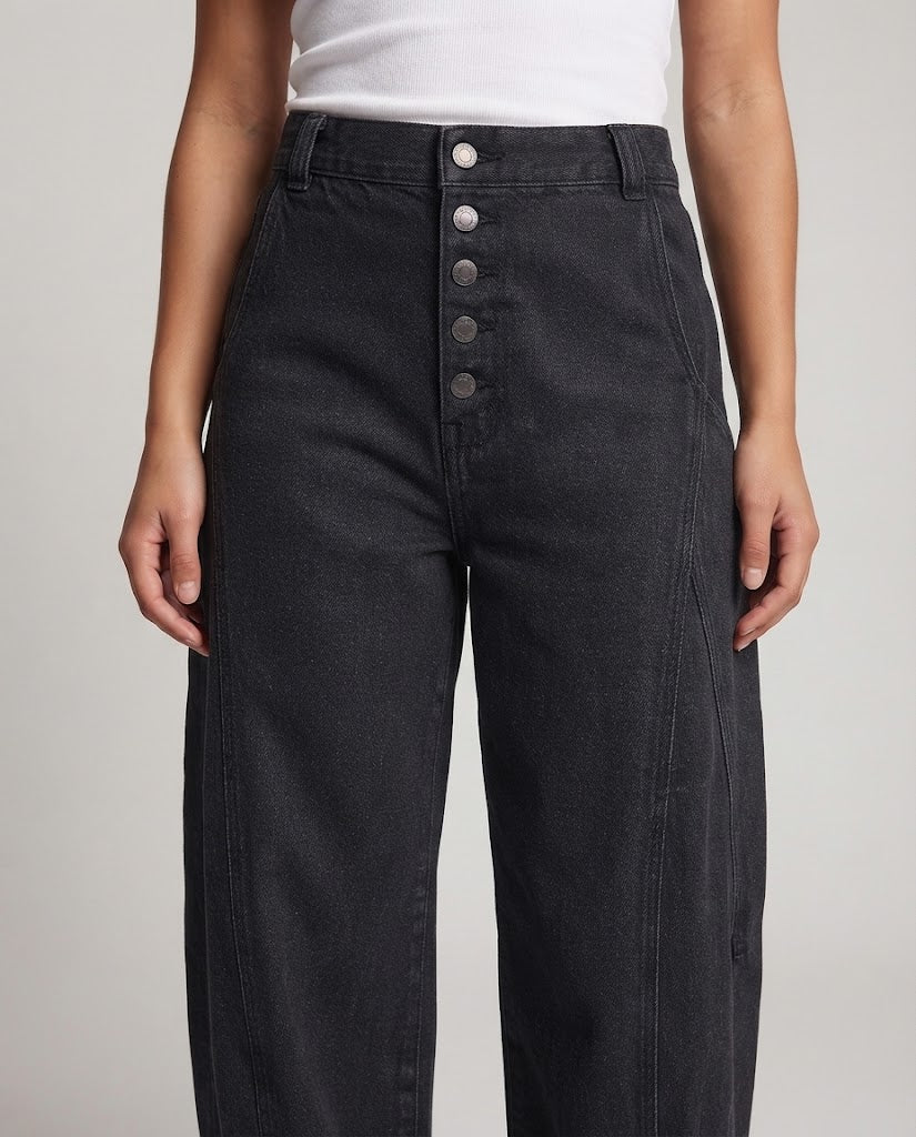 Women Wide Cut High-Waist Jeans Fashion Glam