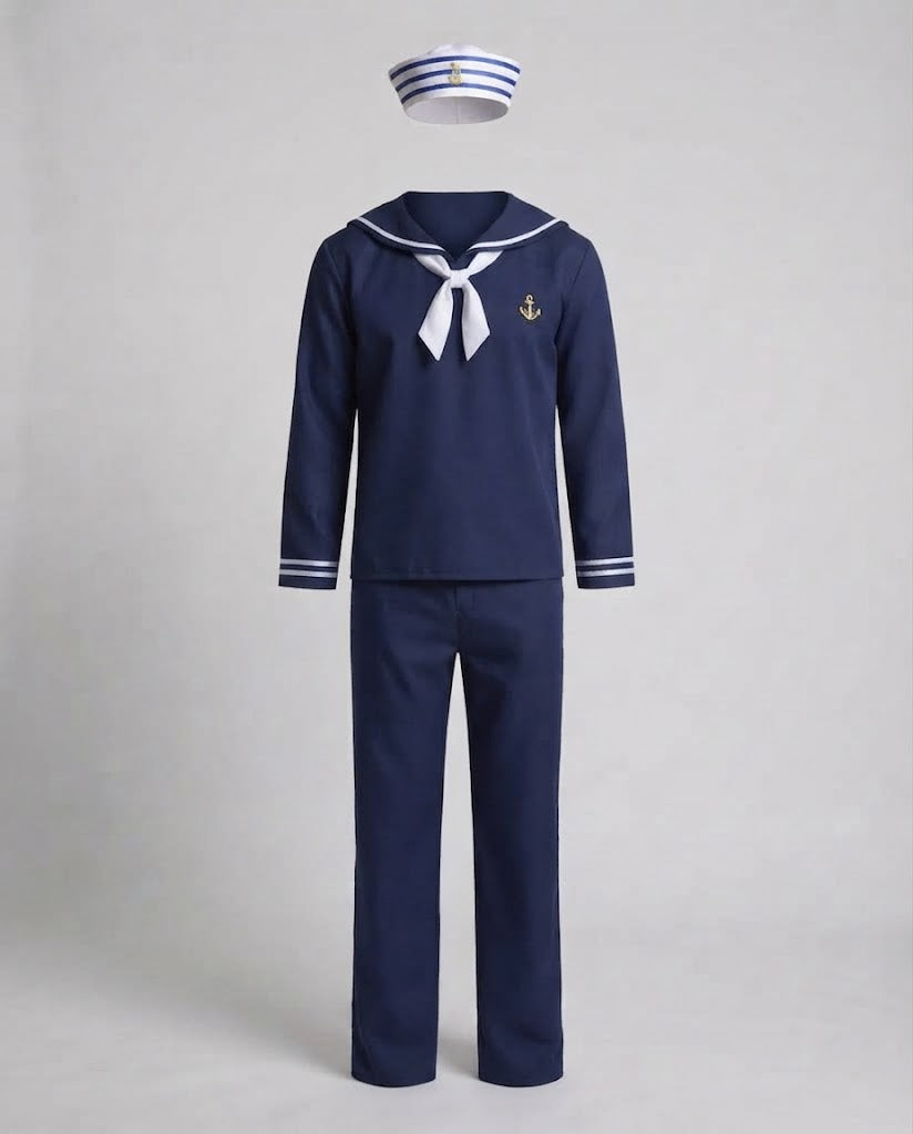 Men's sailor costume with traditional collar and casual fit Fashion Glam