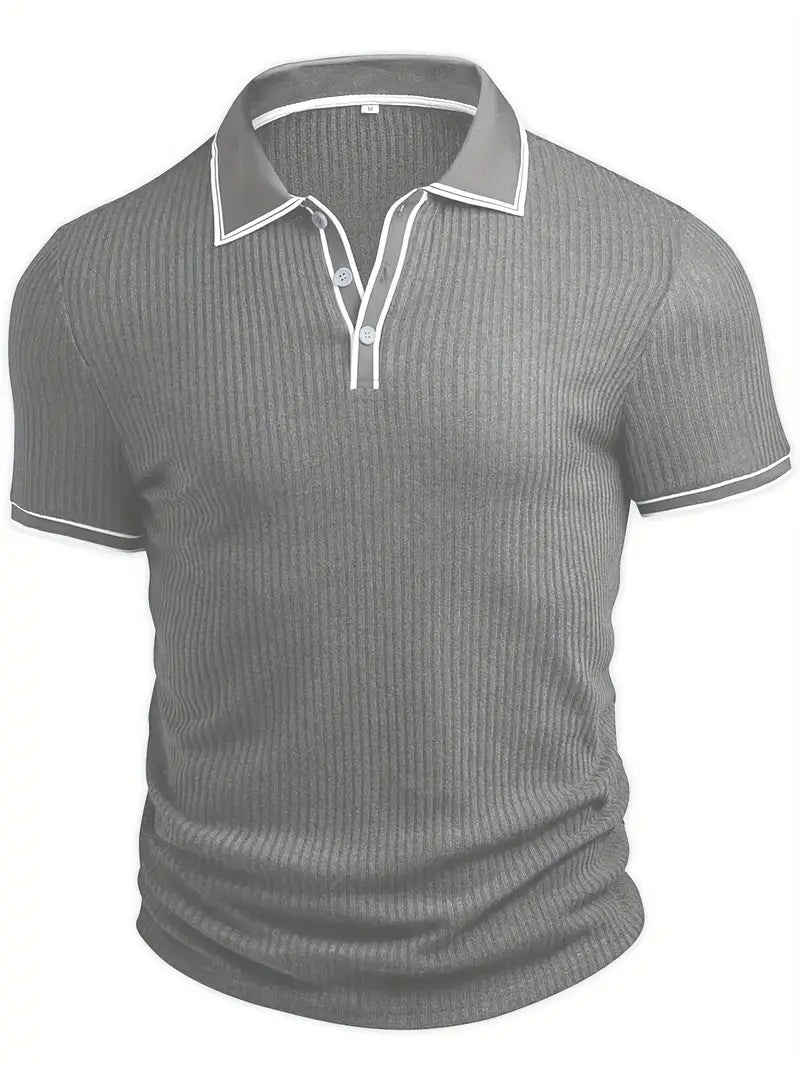 JASON – MODERN RIBBED POLO SHIRT