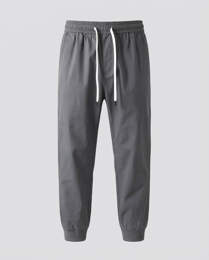 Men's Lightweight Elastic Jogger Pants with Drawstring and Ankle Hem Fashion Glam