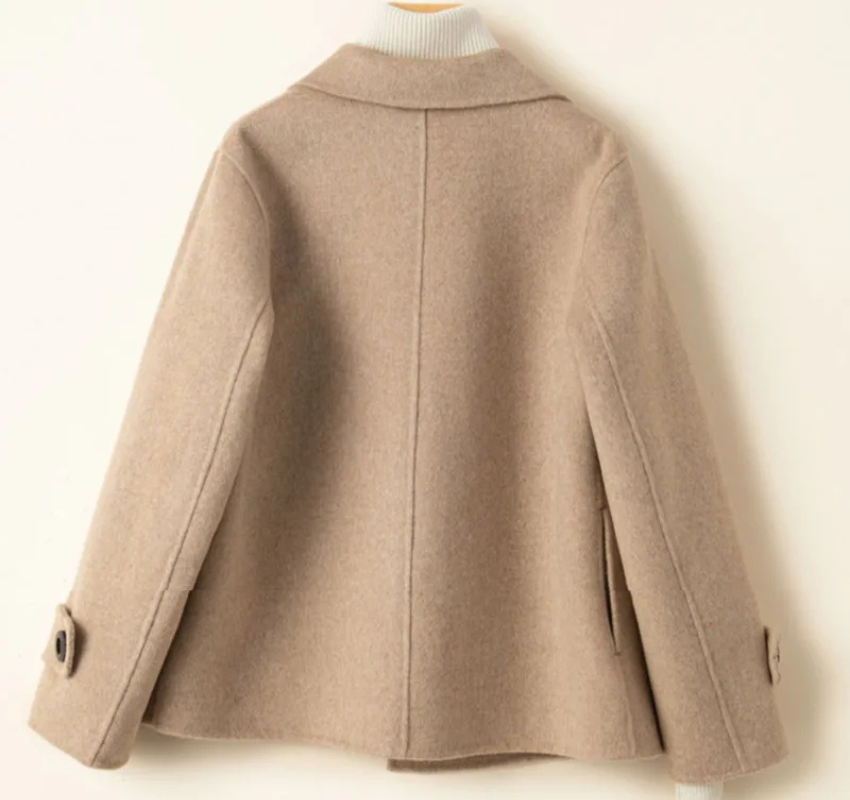 Fashion Glam | Beige Peacoat Women