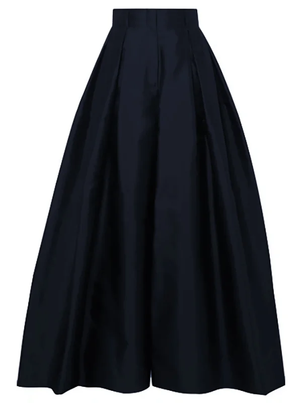 Fashion Glam | Loose Pants with High Waist Wide Leg and Pleated Pockets