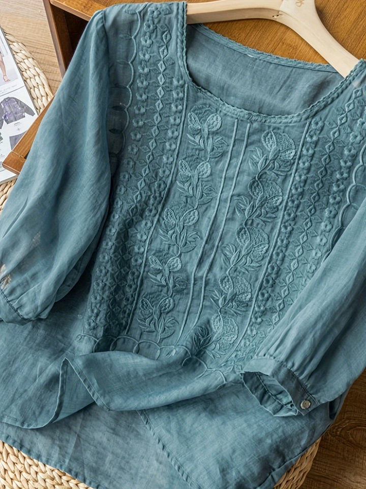 ELENA – BOHO EMBROIDERED BLOUSE EFFORTLESS CHARM WITH EVERY WEAR