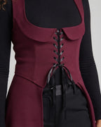 Women's Elegant Dress with Lacing and Asymmetrical Hem Fashion Glam