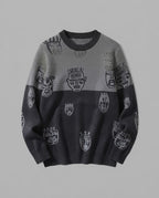 Women's patterned knitted sweater Fashion Glam