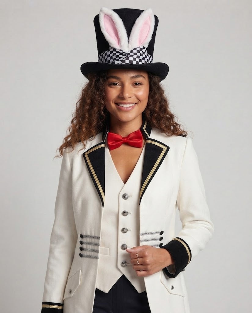 Women's costume set as fairy tale hero with cape, vest, accessories, and hat Fashion Glam