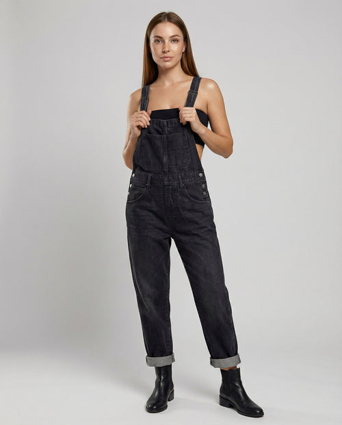 Denim Cross Back Overalls Women-Fashion Glam