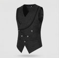 Women Elegant Velvet Waistcoat with Floral Patterns and Double Button Placket Fashion Glam