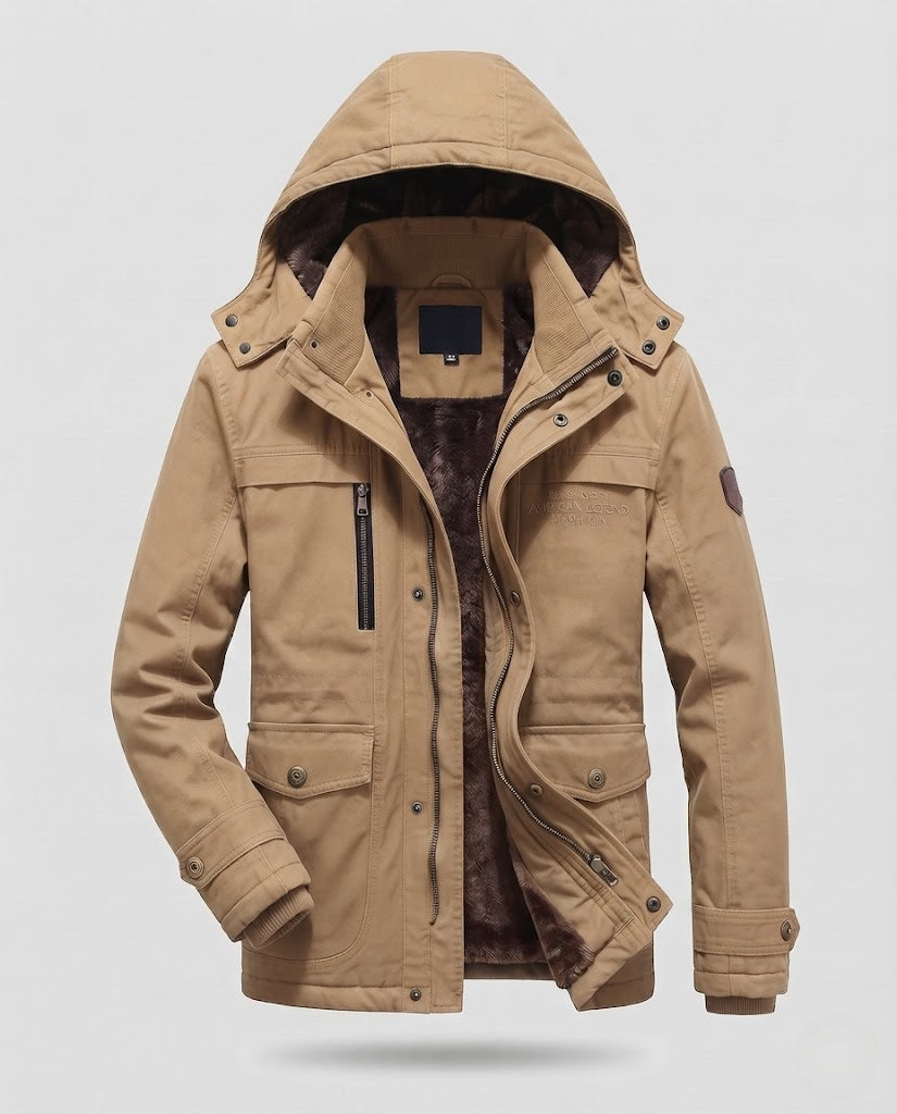 Men's Warm Functional Jacket with Fleece Lining Fashion Glam
