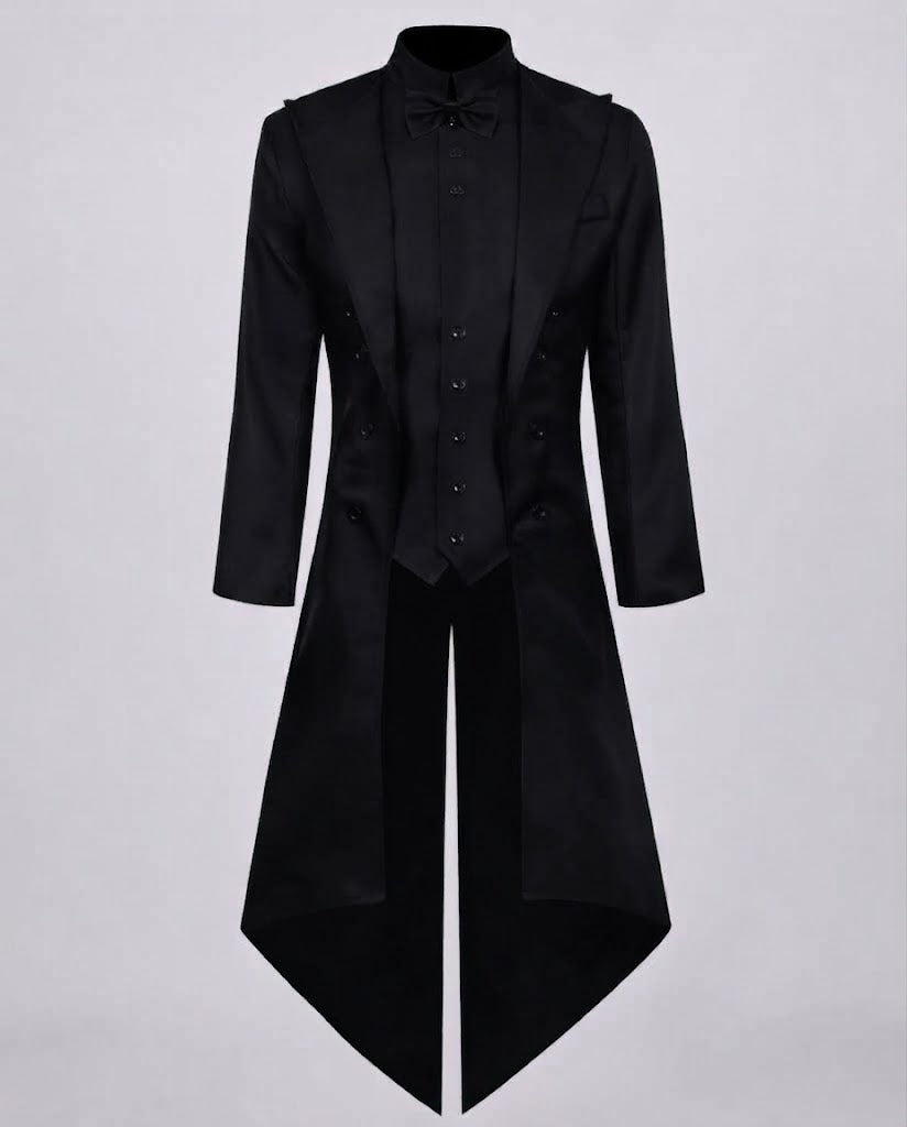Men's tailcoat with high collar and elegant details Fashion Glam