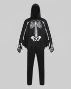 Men's Skeleton Halloween Costume with Hood Fashion Glam