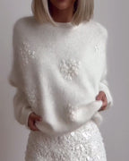 Fashion Glam | Casual Round Neck Long Sleeve Plain