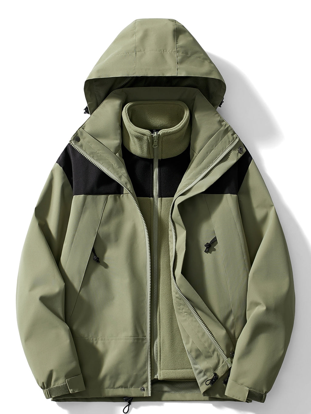 Fashion Glam | 3-In-1 Fleece-Winter Jacket With Hood For Women