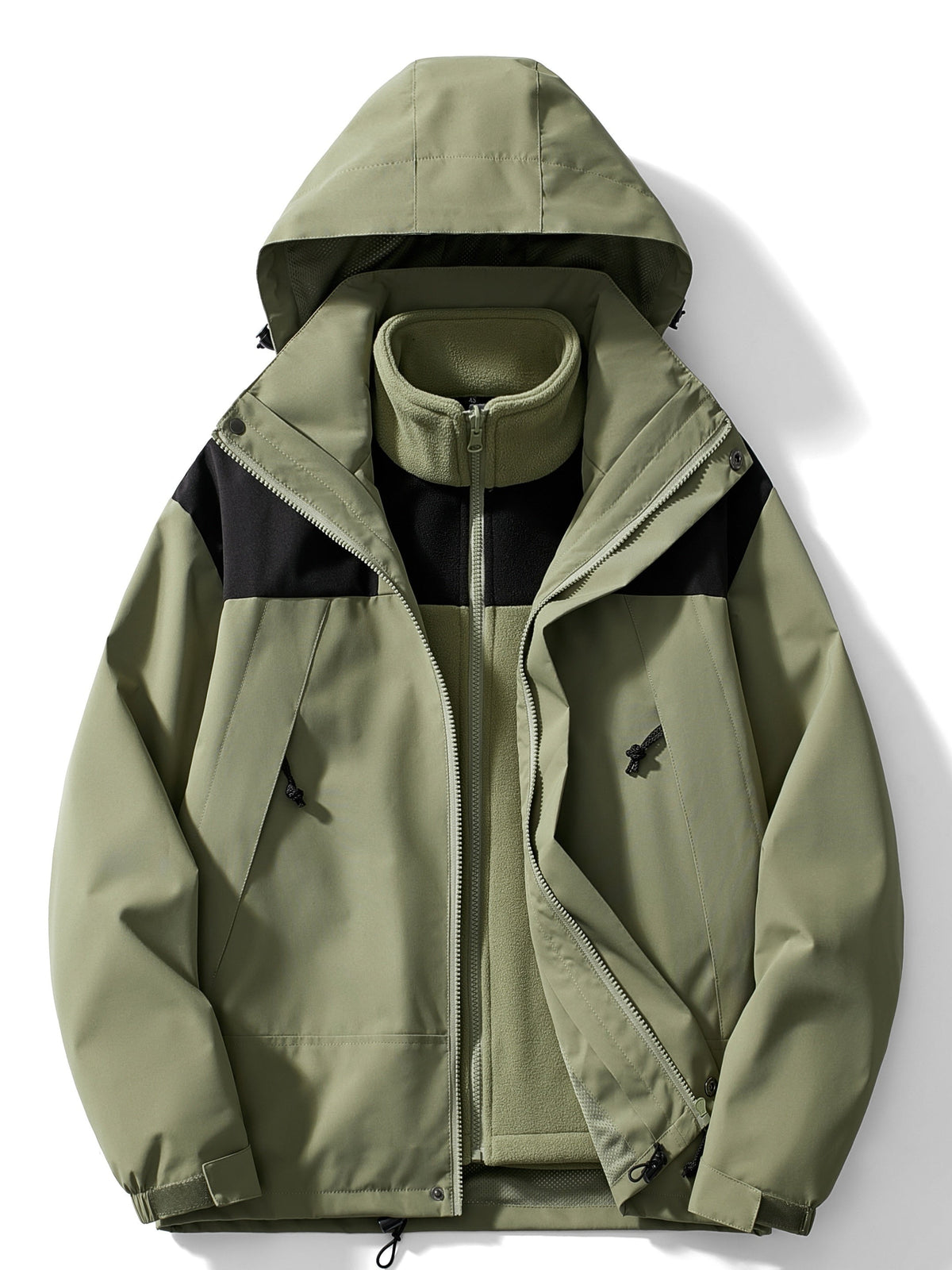 Fashion Glam | 3-In-1 Fleece-Winter Jacket With Hood For Women