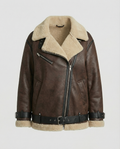 Elegant Lapel Faux Leather Jacket-Fashion Glam