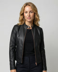 Elegant Leather Jacket Women-Fashion Glam