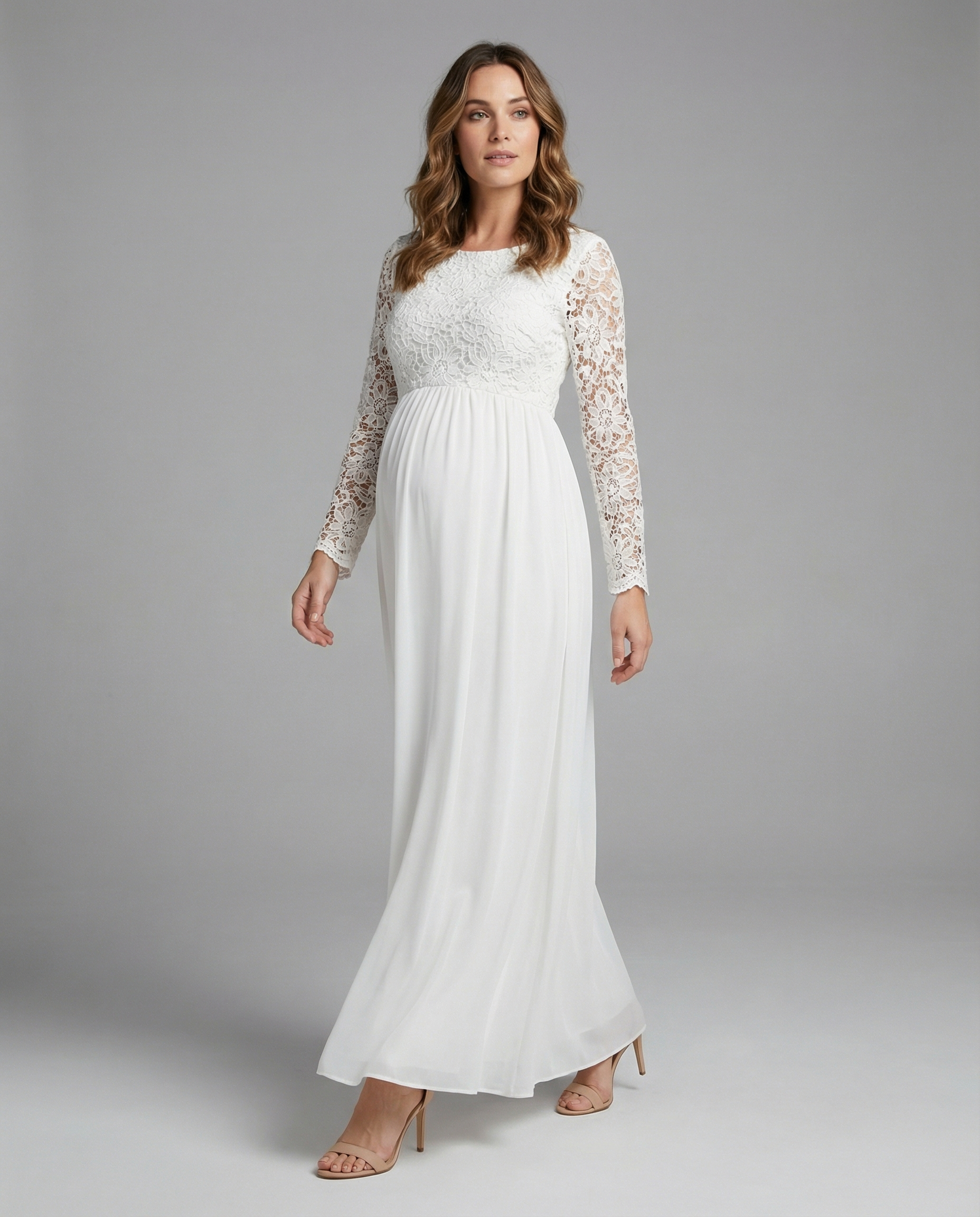 Elegant Maternity Evening Dress-Fashion Glam