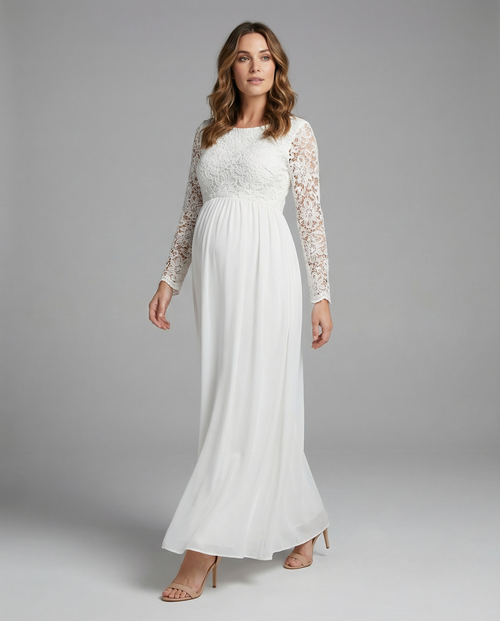 Elegant Maternity Evening Dress-Fashion Glam