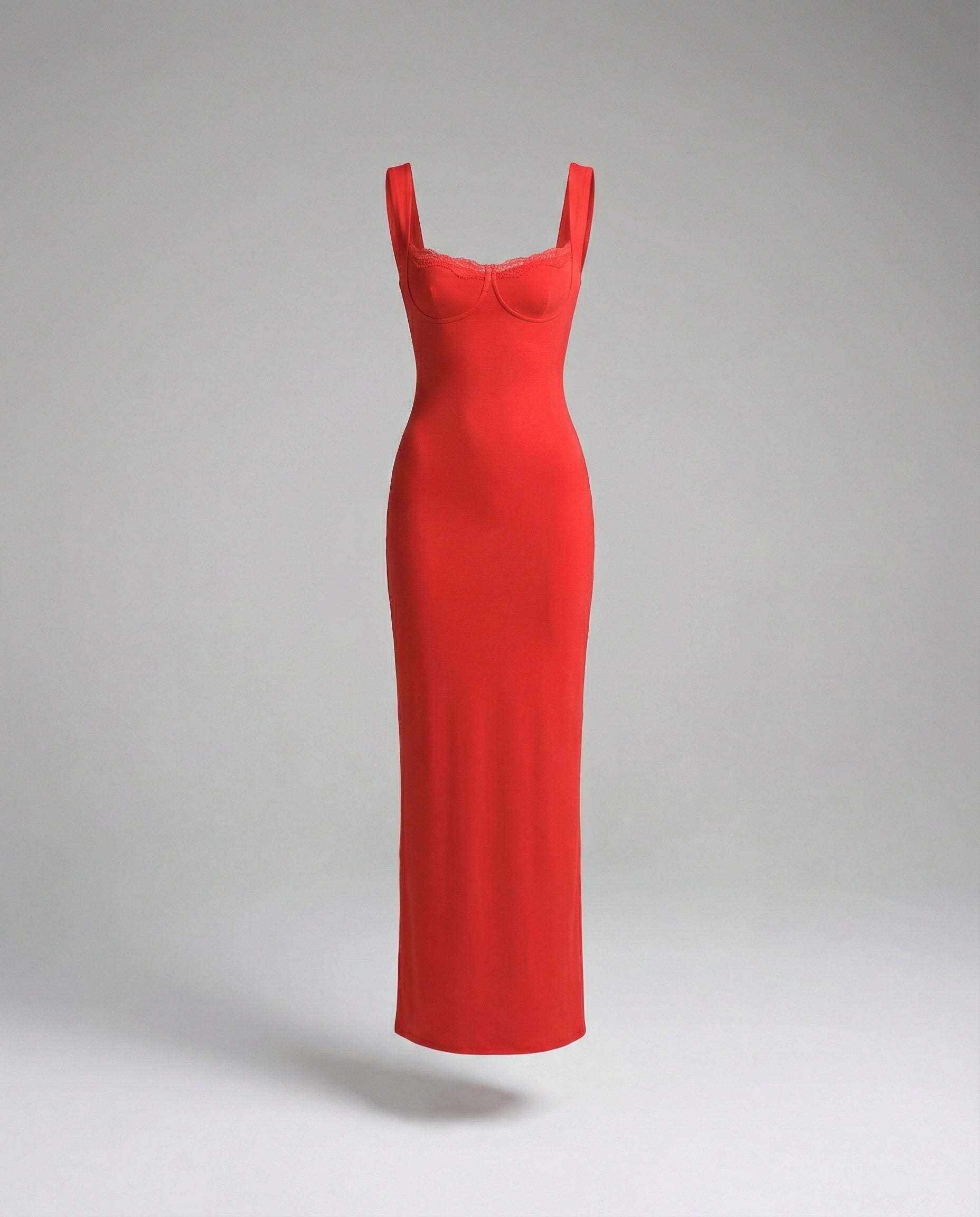 Elegant midi dress with spaghetti straps-Fashion Glam