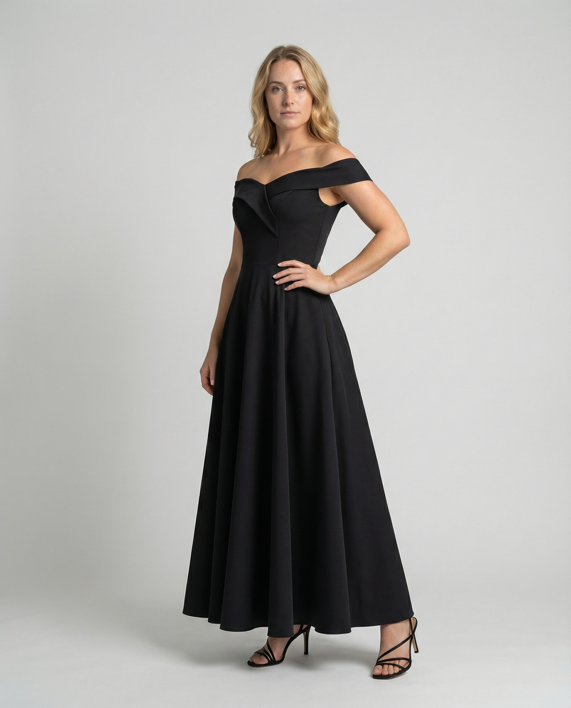 Elegant Off-Shoulder Evening Dress-Fashion Glam