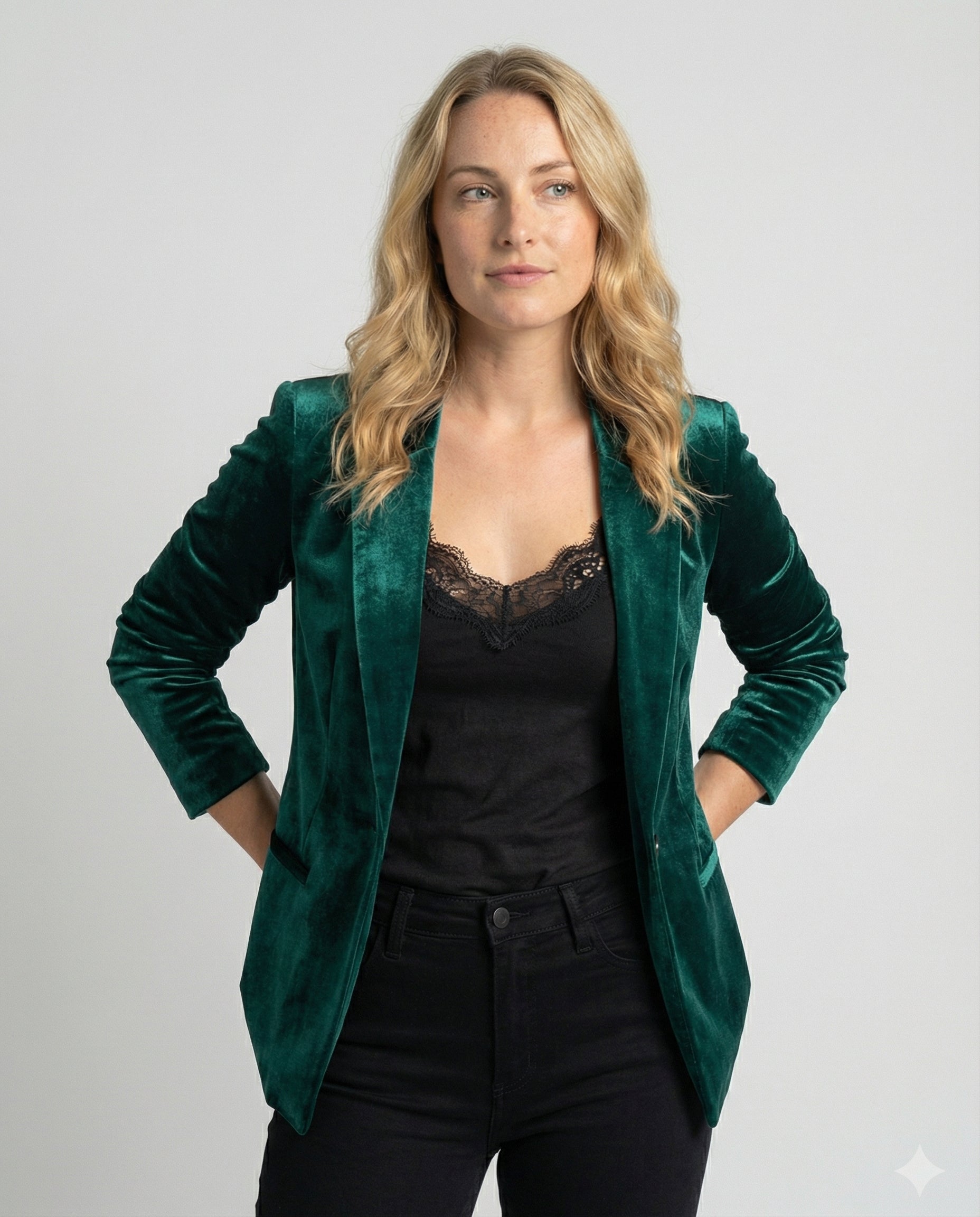 Elegant Velvet Blazer Women's Jacket-Fashion Glam