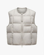 Women's nan lightweight padded quilted vest with adjustable hem, two-way zipper and decorative chest pocket