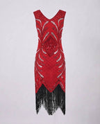 Women Elegant Fringe Cocktail Dress Fashion Glam