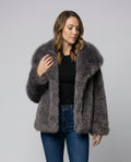 Faux-Fur Shawl Collar Jacket-Fashion Glam