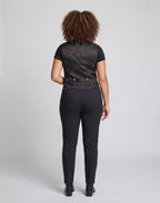 Women's elegant brocade vest with intricate buttons Fashion Glam