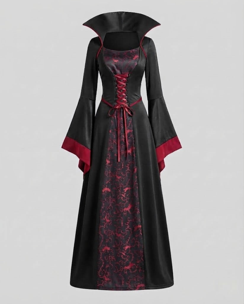Women dramatic Vampire dress Fashion Glam
