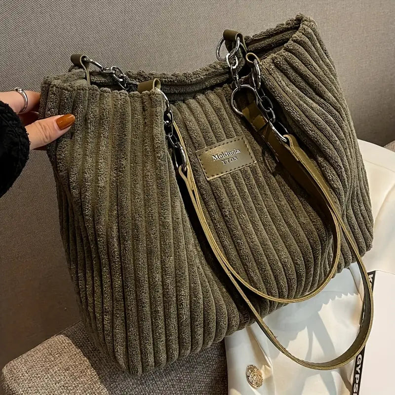 Nayeli – Elegant Corduroy Tote Bag