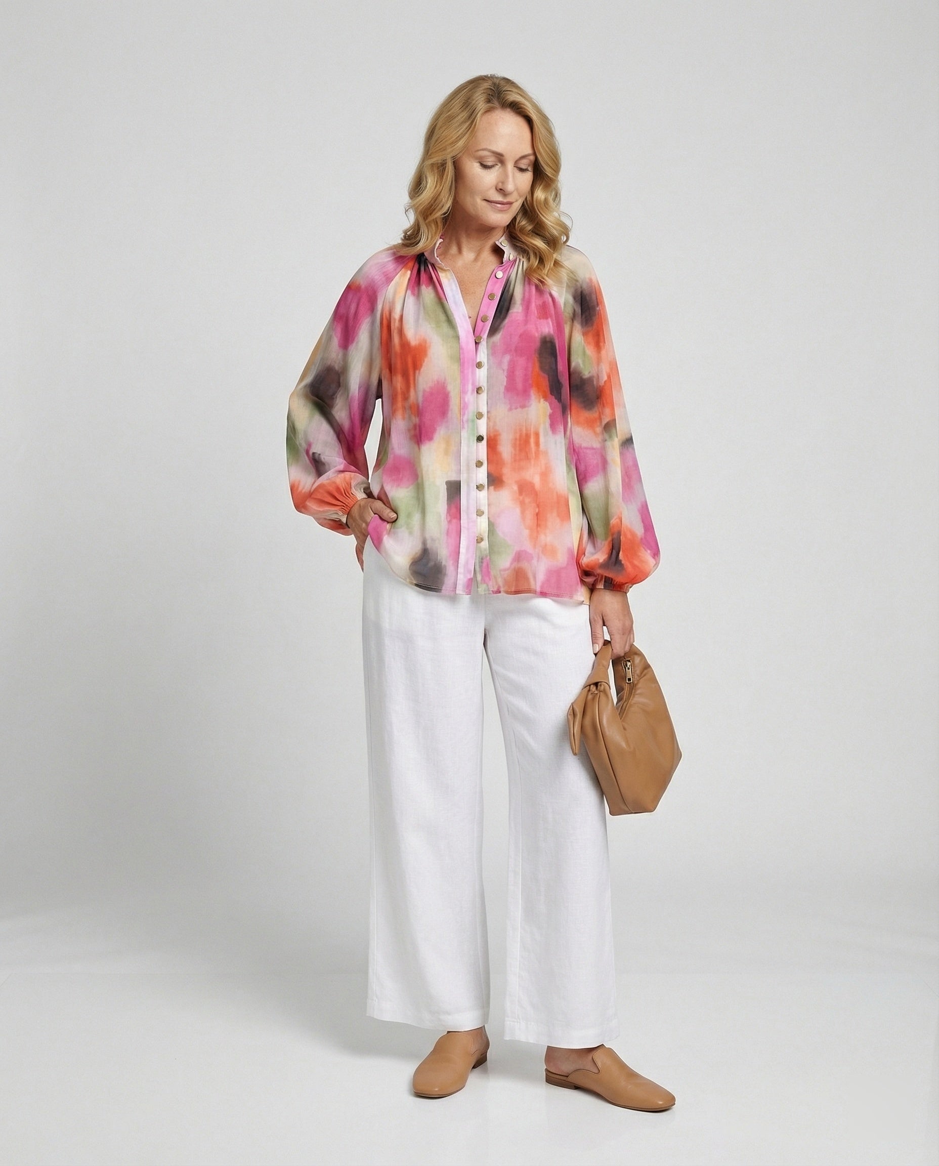 Women's Chiffon Blouse Top Elegant