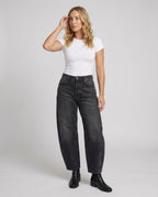 Fashion Glam | Mid Rise Barrel Jeans for Women