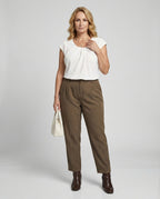 Women's blouse top elegant round neck