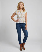 Women's Blouse Top Lace Short Sleeve