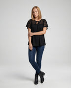 Women's Blouse Top Lace Tunic A-Line