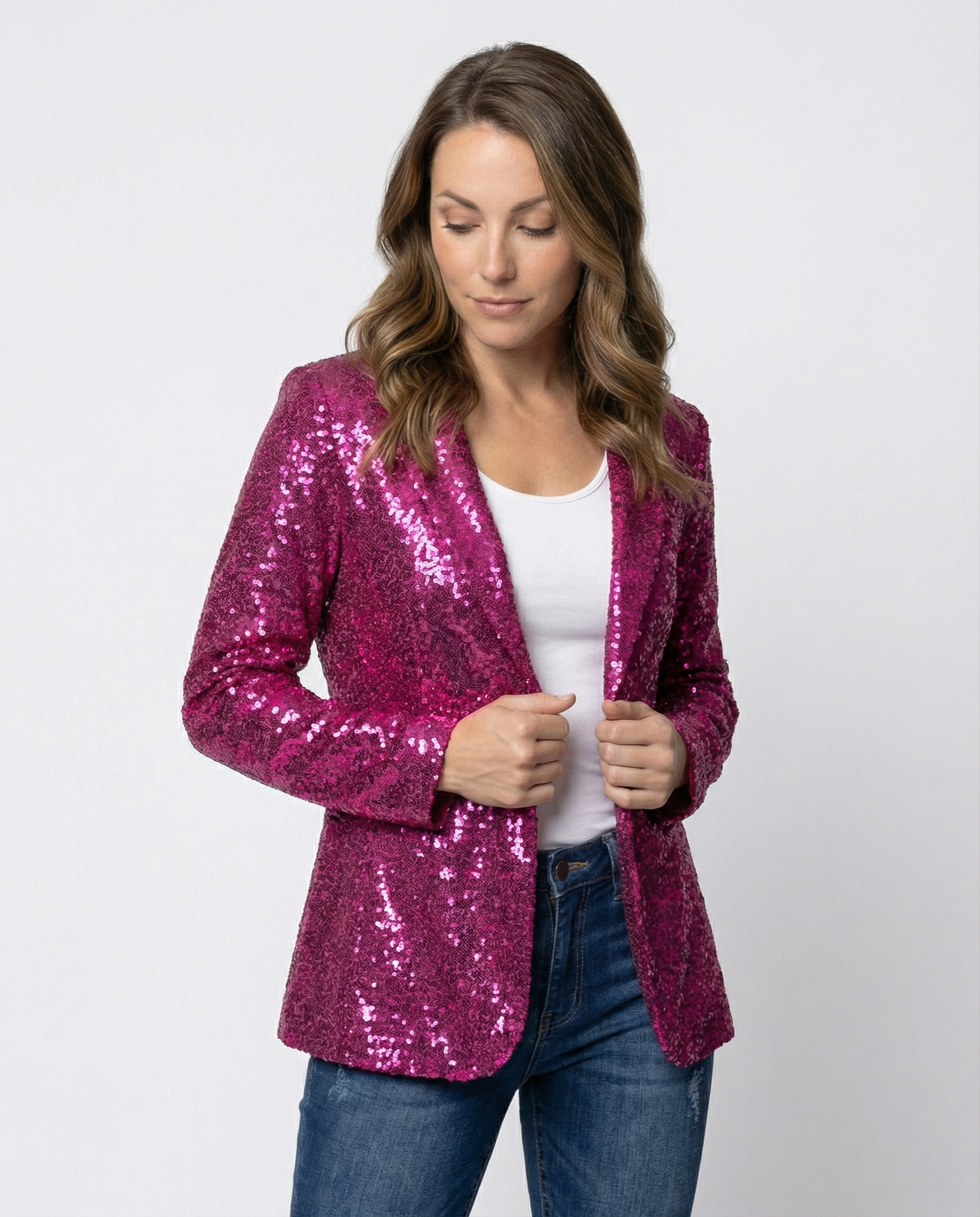 Glamour Sequin Women's Blazer-Fashion Glam