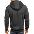 Fashion Glam | Men's Hoodie with Zipper Black Hoodie