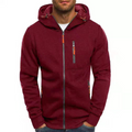 Fashion Glam | Men's Hoodie with Zipper Black Hoodie