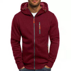 Fashion Glam | Men's Hoodie with Zipper Black Hoodie