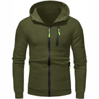 Fashion Glam | Men's Hoodie with Zipper Black Hoodie