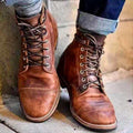 Fashion Glam | Retro Lace-Up Boots for Men