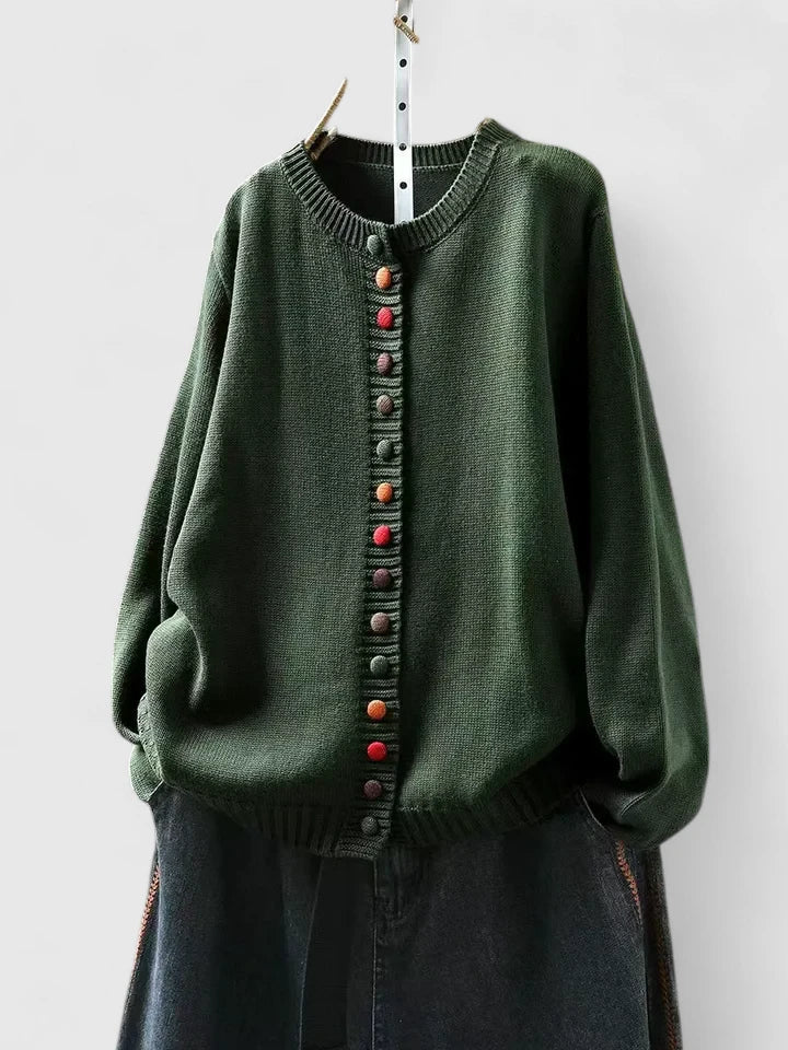 SAMANTHA – PLAYFUL CHARM BUTTON CARDIGAN