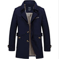 Fashion Glam | waterproof men's trench coat with double buttons - Miles