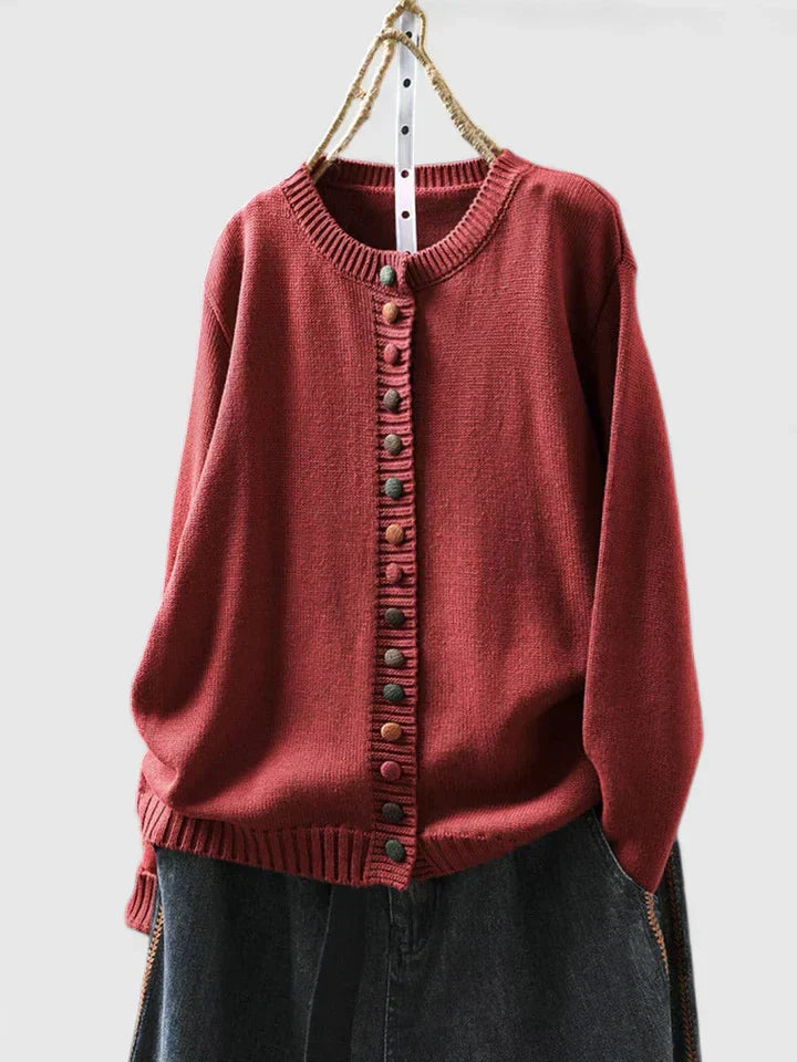 SAMANTHA – PLAYFUL CHARM BUTTON CARDIGAN