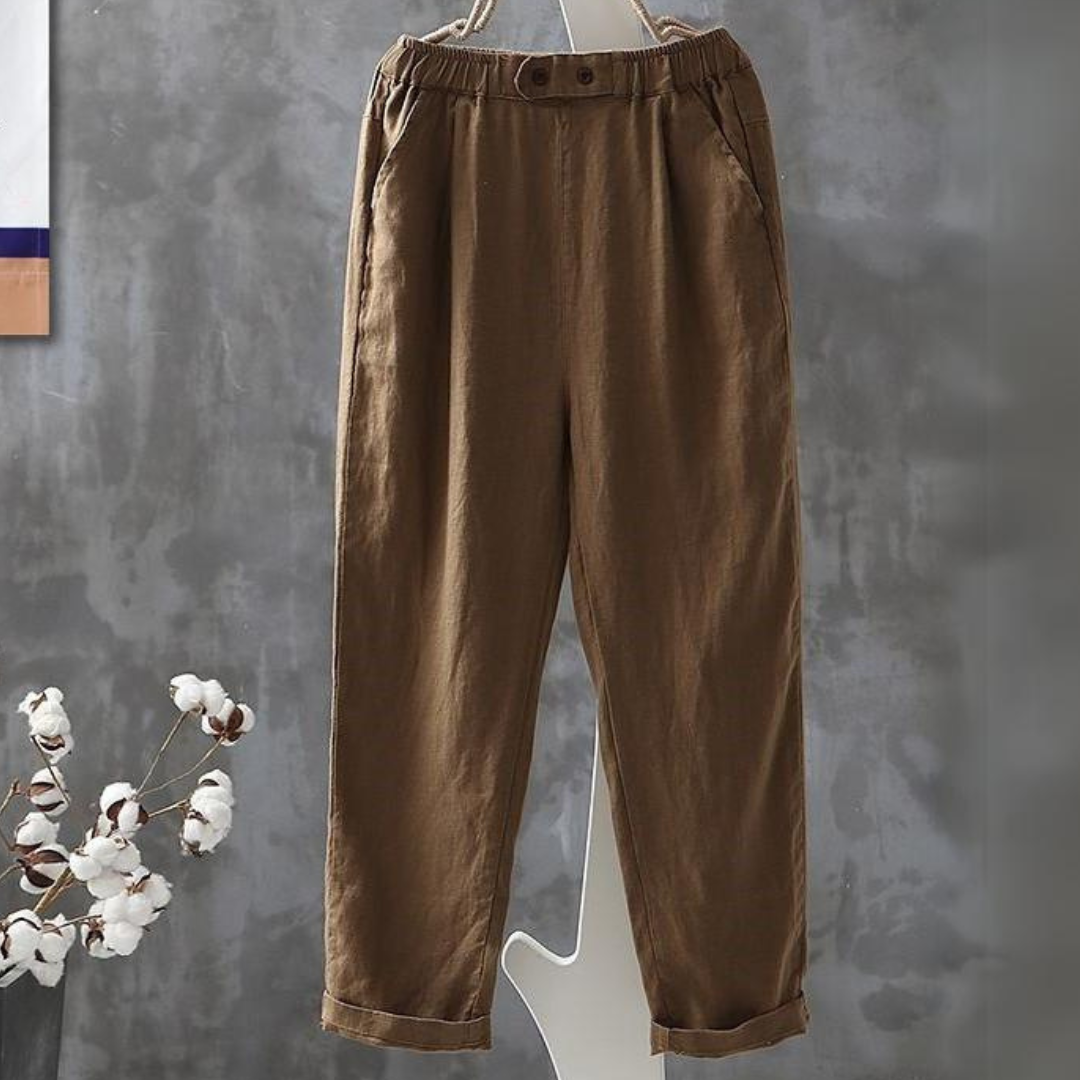 KARLI - COMFORTABLE COTTON TROUSERS