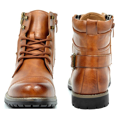 KINGSLEY & CO. - LEATHER BOOTS WITH STRAP