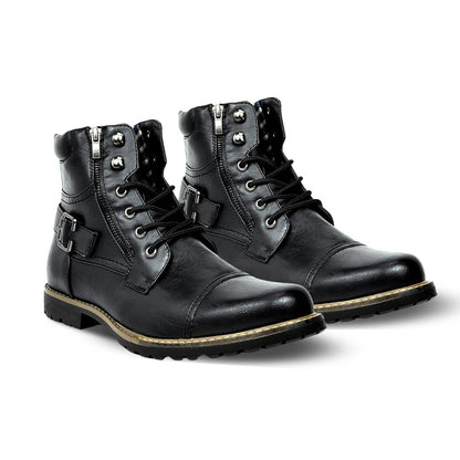 KINGSLEY & CO. - LEATHER BOOTS WITH STRAP