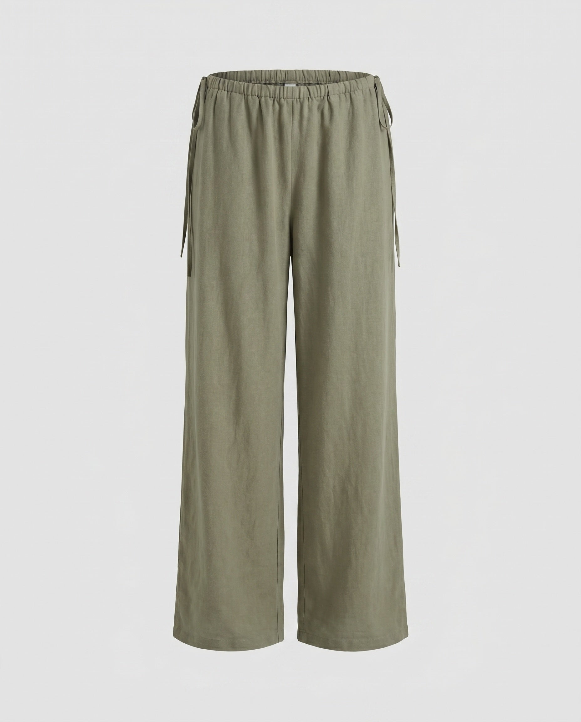 Ladies airy Palazzo pants with elastic waistband and practical pockets-Fashion Glam